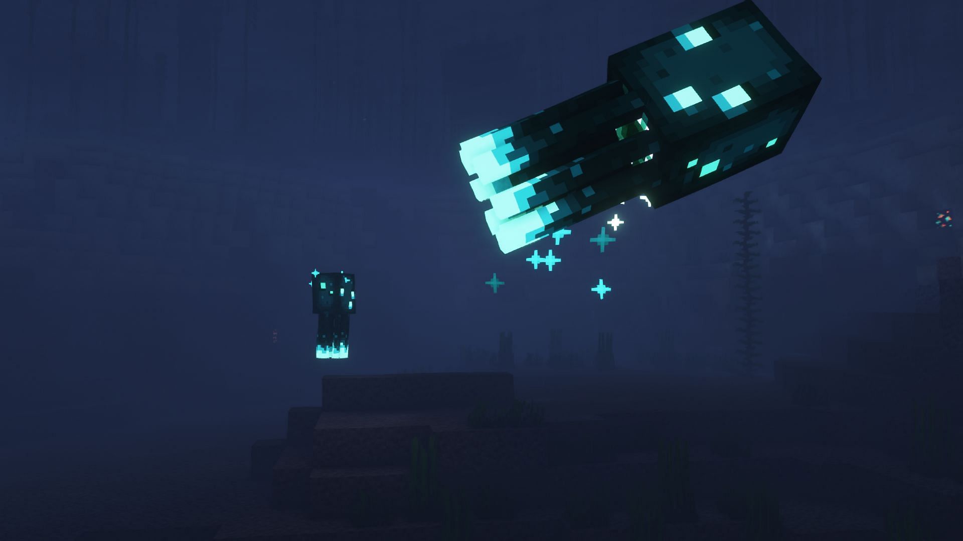 Glow Squids (Image via Minecraft)
