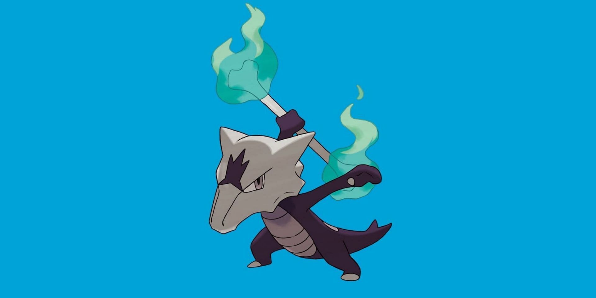 &quot;When it beats opponents with its bone, the cursed flames spread to them. No amount of water will stop those flames from burning.&quot; - an excerpt from Alolan Marowak&#039;s Pokedex entry (Image via The Pokemon Company)