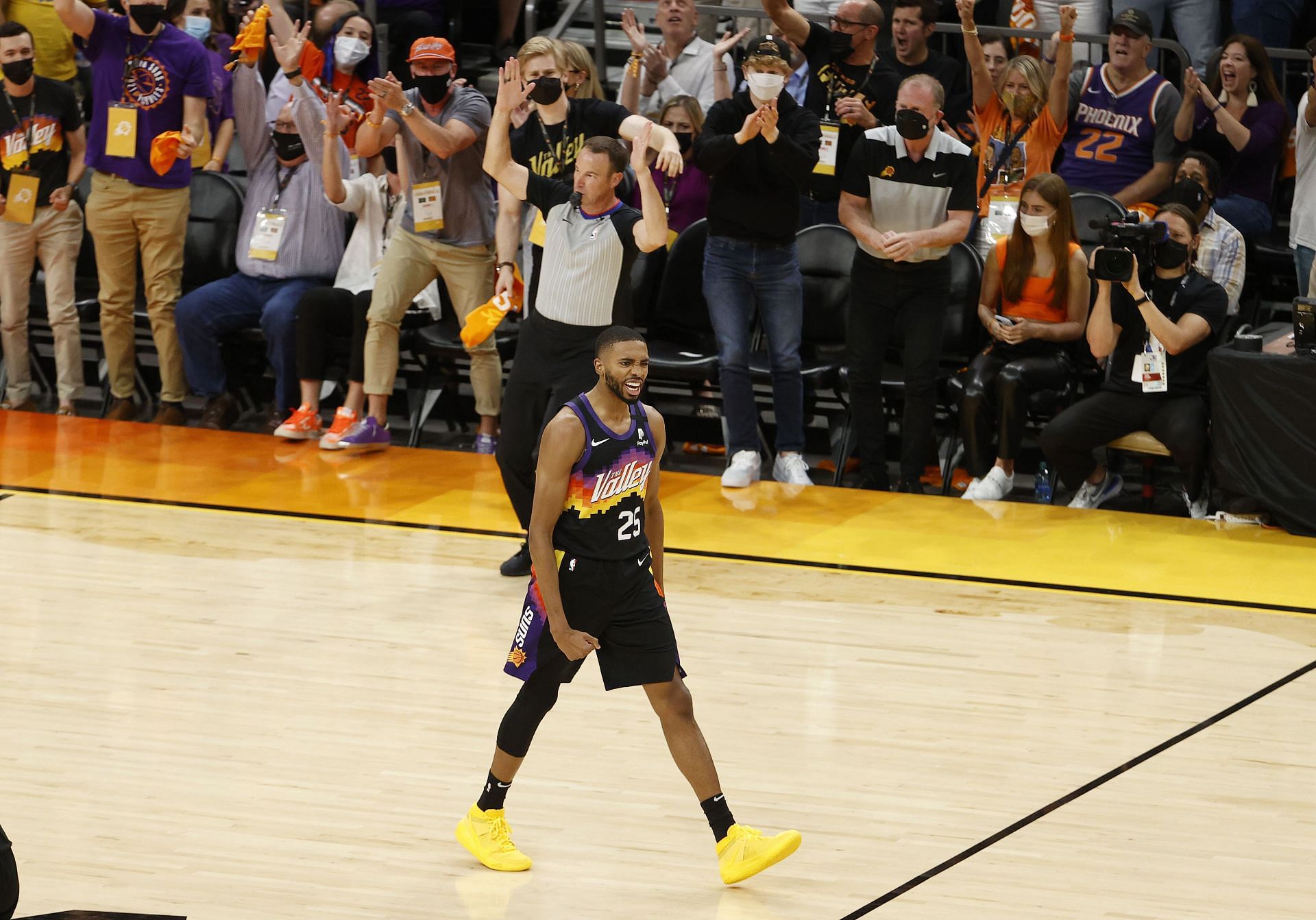 Phoenix Suns wing Mikal Bridges in the NBA Finals