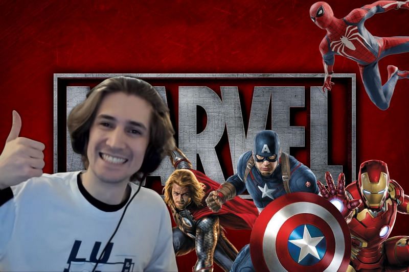 xQc impersonates the Avengers (Image via Sportskeeda)