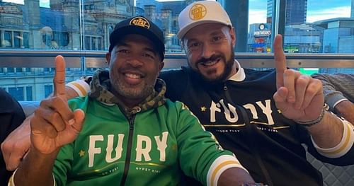 SugarHill Steward (left) and Tyson Fury (right) [Credits: @Tyson_Fury via Twitter]