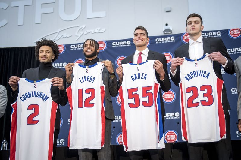 Detroit Pistons introducefFirst NBA Draft first overall pick Cade Cunningham