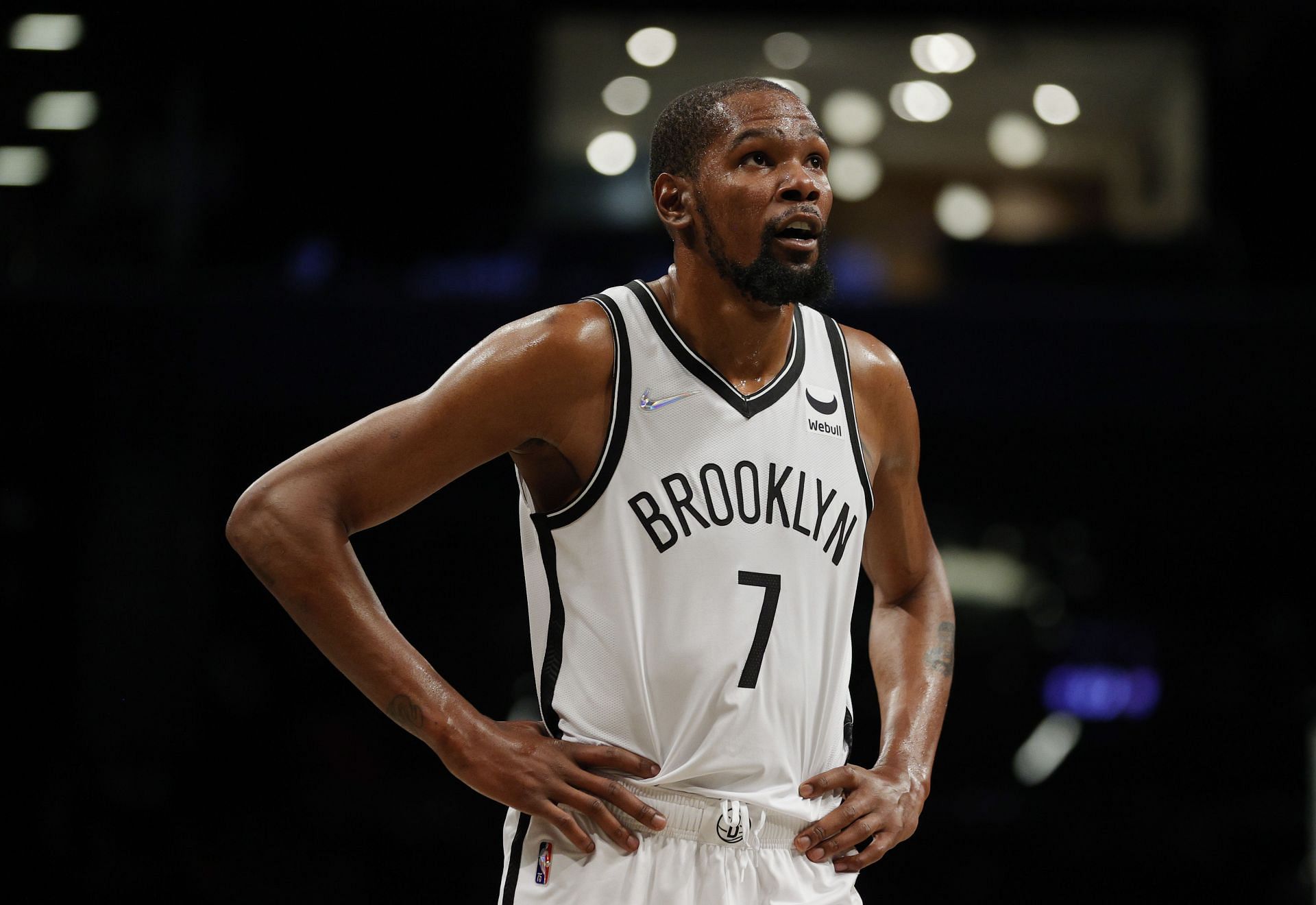 Kevin Durant of the Brooklyn Nets in the 2021 NBA preseason