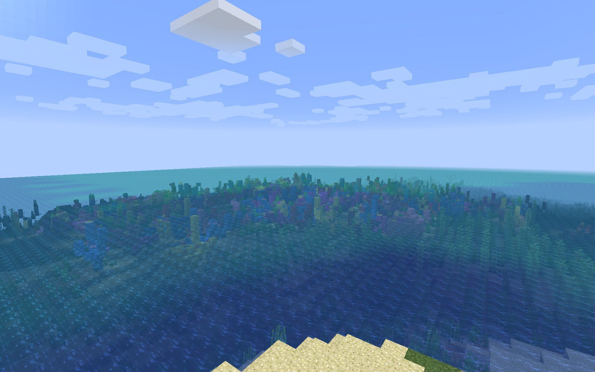 An ocean in-game (Image via Minecraft)