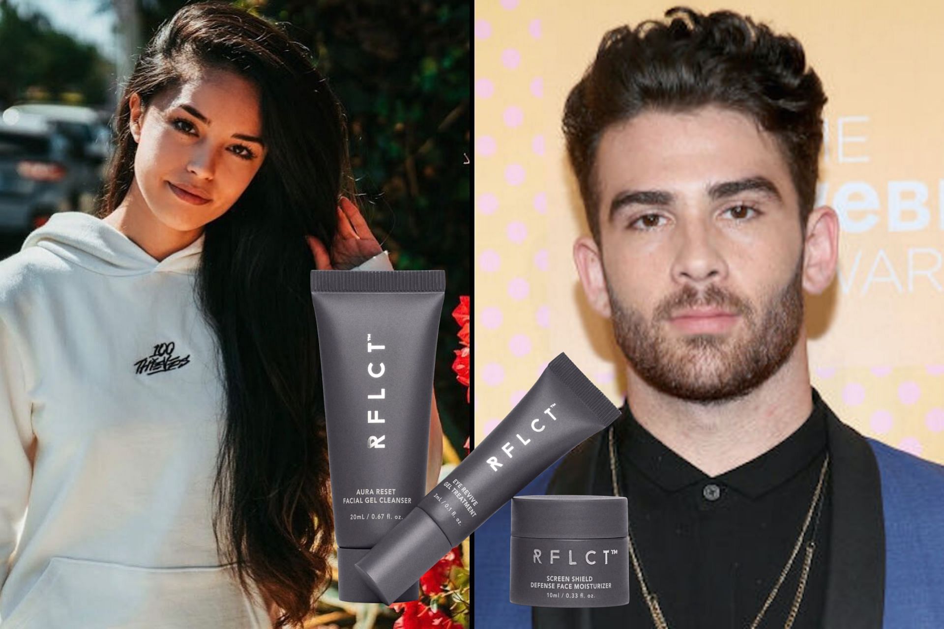 Hasanabi questions the legitimacy of Valkyrae&#039;s skincare brand RFLCT (Image via Sportskeeda)