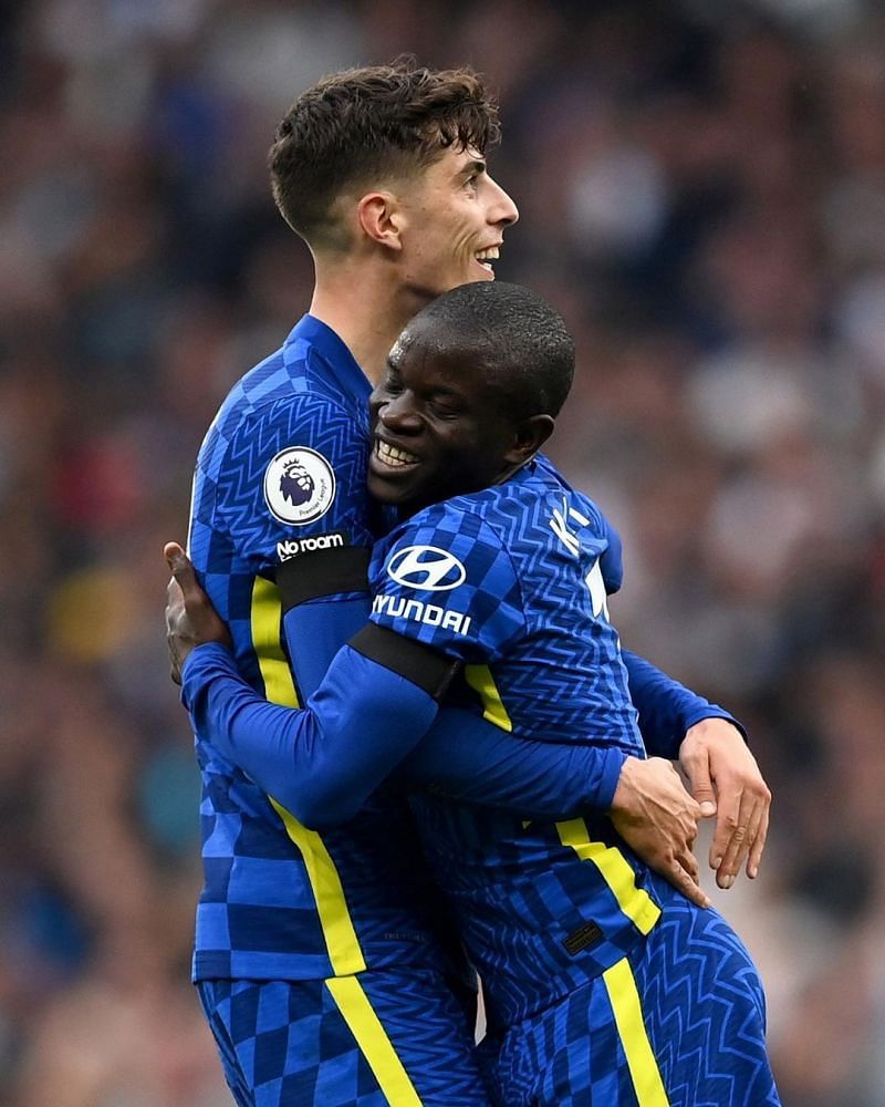 Chelsea midfield duo celebrating after a goal ( Image via Instagram / @chelseafc )