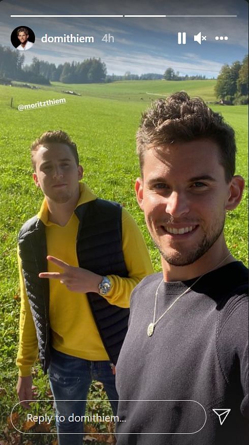 Dominic Thiem with his brother Moritz in the Austrian countryside