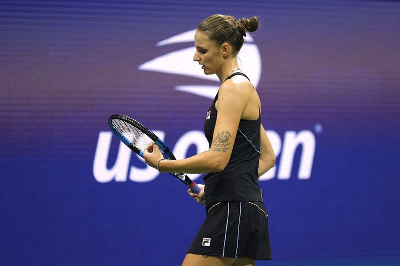 Karolina Pliskova in action at the 2021 US Open
