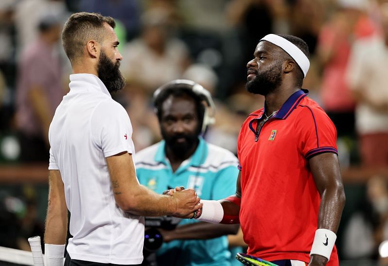 Frances Tiafoe after beating Benoit Paire at the BNP Paribas Open