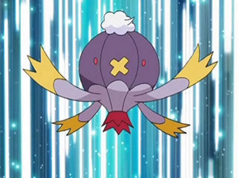 Drifblim as it appears in an episode of the anime (Image via The Pokemon Company)