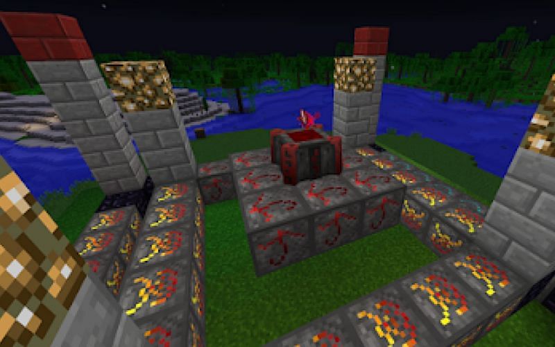 An image of a player&#039;s magical alter in-game.(Image via Mojang).