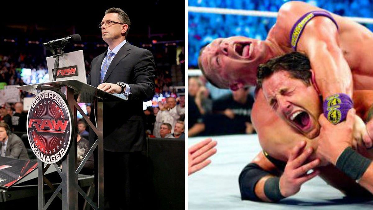 The anonymous RAW GM (left); Team WWE&#039;s win over Nexus (right)