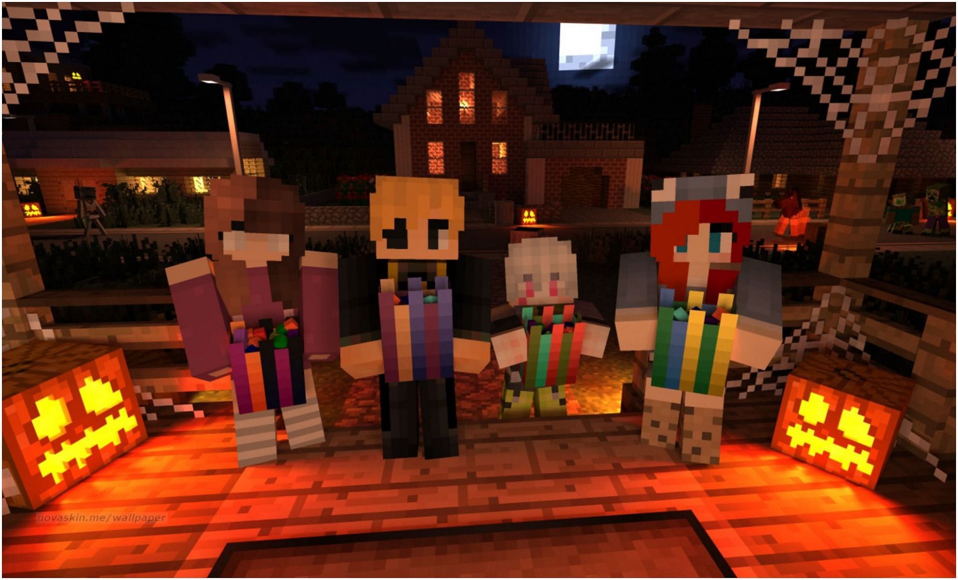 Minecraft, me and my friends (Novaskin.me/wallpaper) 