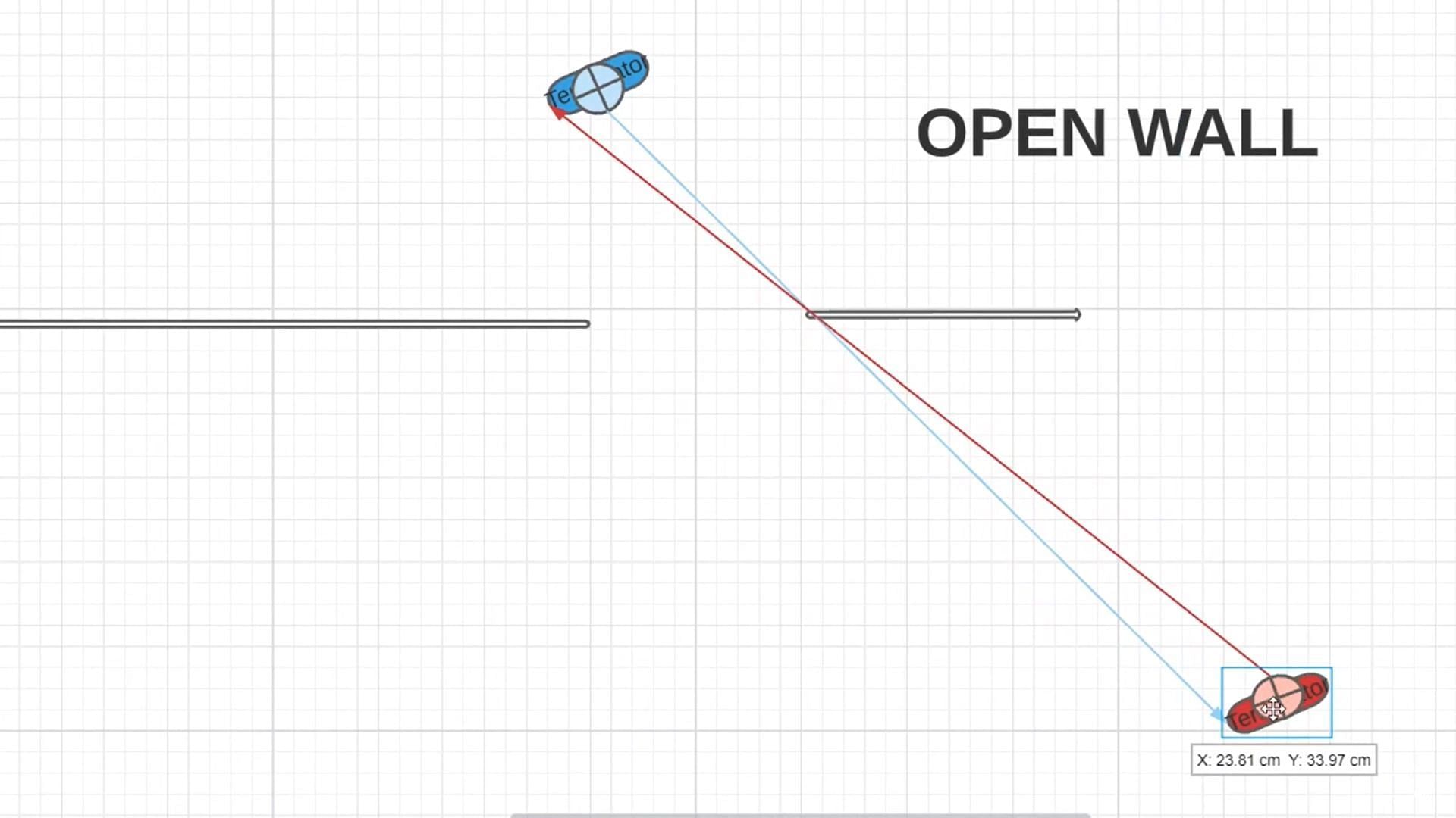 Diagram explaining open wall scenario, with the enemy at an advantage (Screengrab via Reddit thread r/VALORANT)