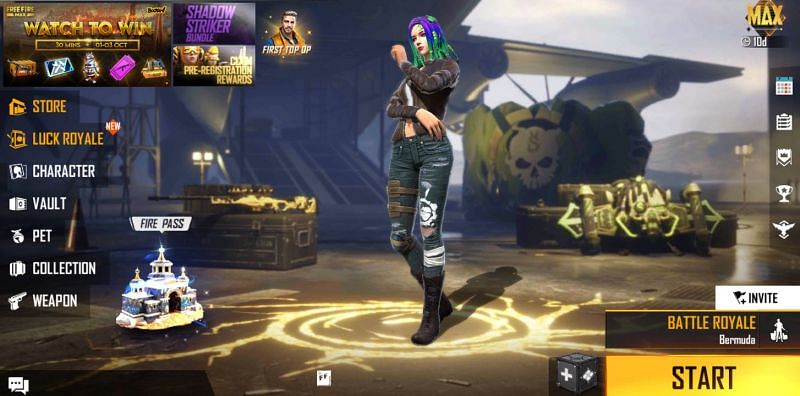 The Fire Pass in the Free Fire lobby (Image via Free Fire)