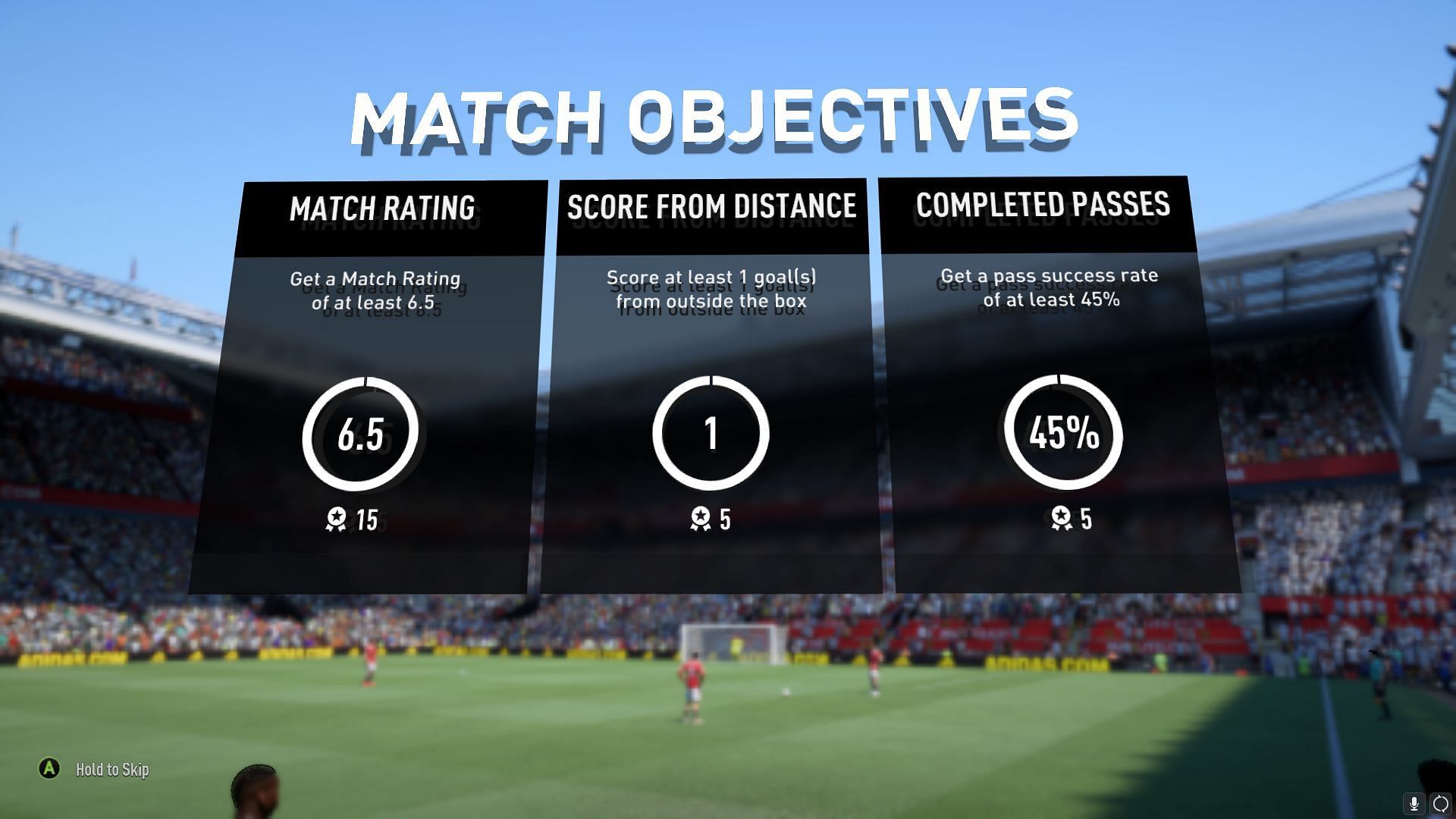 Match objectives change with respect to player&#039;s total game time (Image via Sportskeeda)