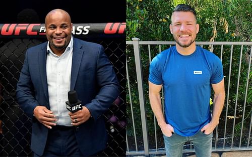 Daniel Cormier (L) and Michael Bisping (R) via Instagram @dc_mma and @mikebisping