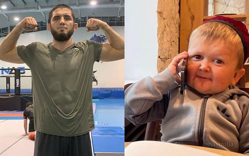 Islam Makhachev (left), Hasbulla Magomedov (right) [Images courtesy: @islam_makhachev @hasbulla_ on Instagram]