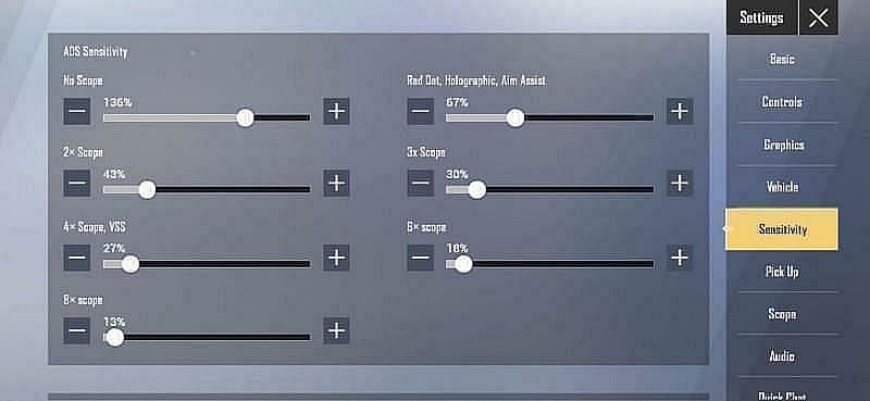 These sensitivities play a major role help players enhance recoil control (Image via Krafton)