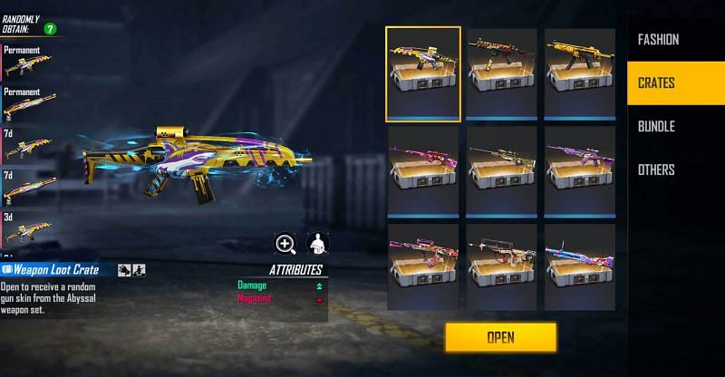 Here are the items that players can get from this crate (Image via Free Fire)