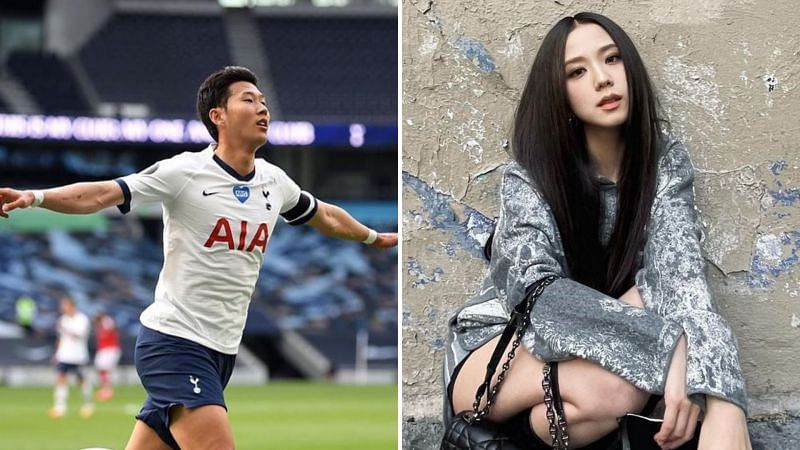 A still of Son Heung-min and Jisoo (Image via Instagram/hm_son7 and sooyaa_)