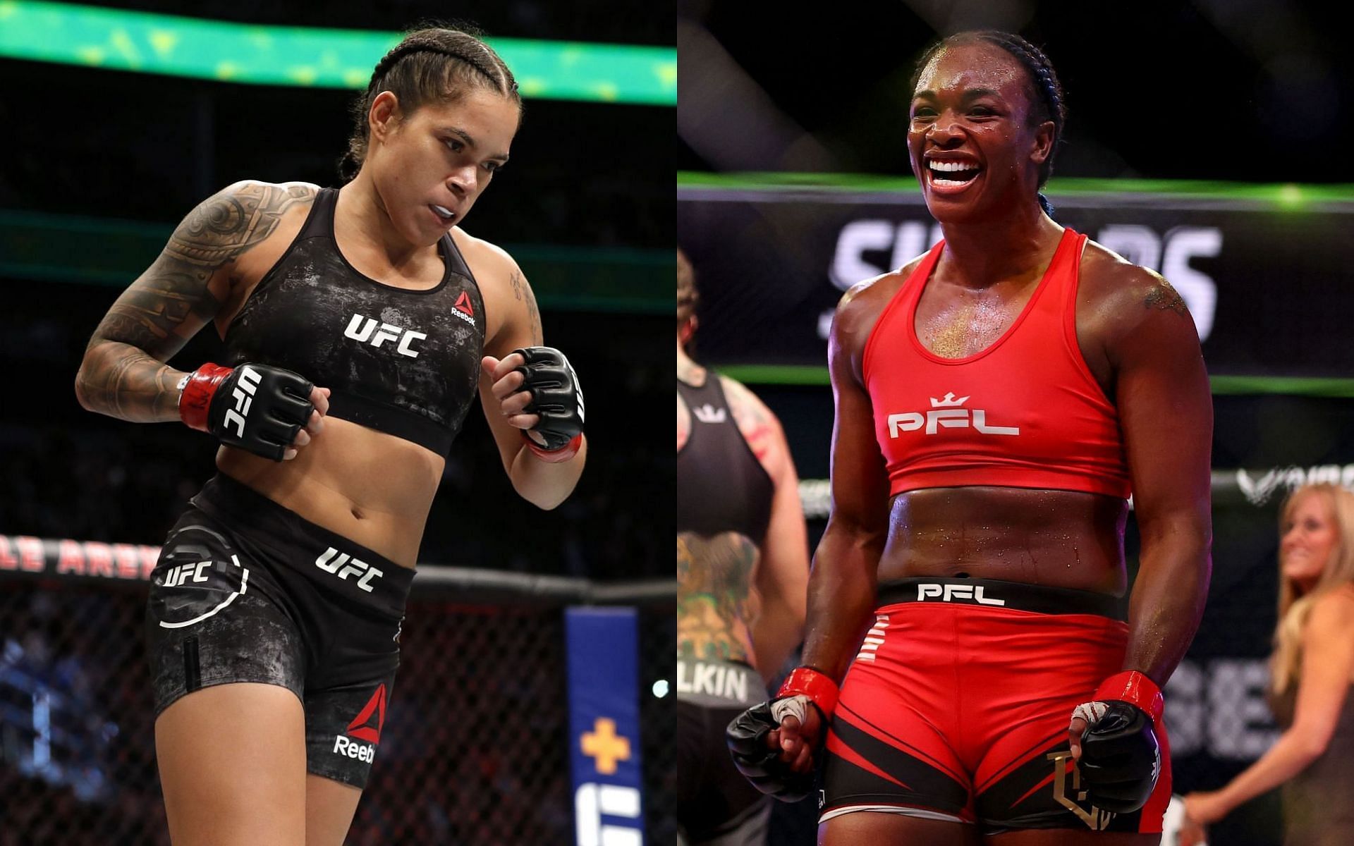 Amanda Nunes (left) and Claressa Shields (right)