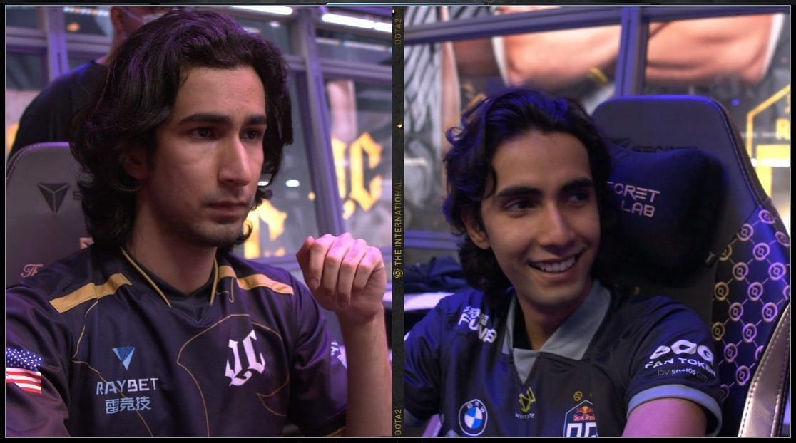 SumaiL (right) and YawaR (left) were both in the same Dota 2 roster when SumaiL played as a stand-in for Quinn in Esl One Hamburg (Image via Valve)