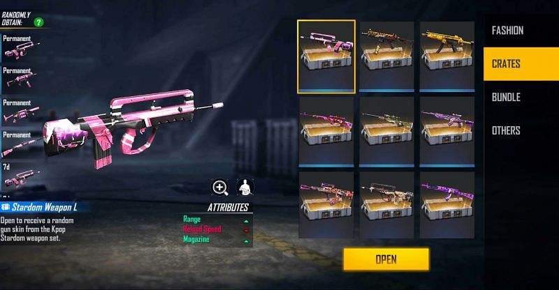 The loot crate has four themed items (Image via Free Fire)