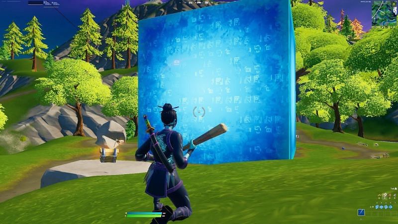 The blue version of Kevin, which seems to be improving the environment (Image via Epic Games)