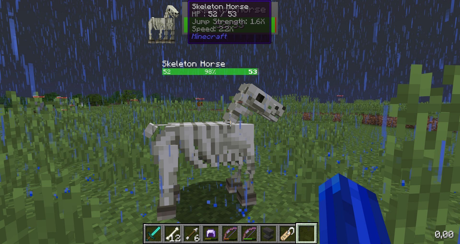 A lone Skeleton Horse (Image via Minecraft)