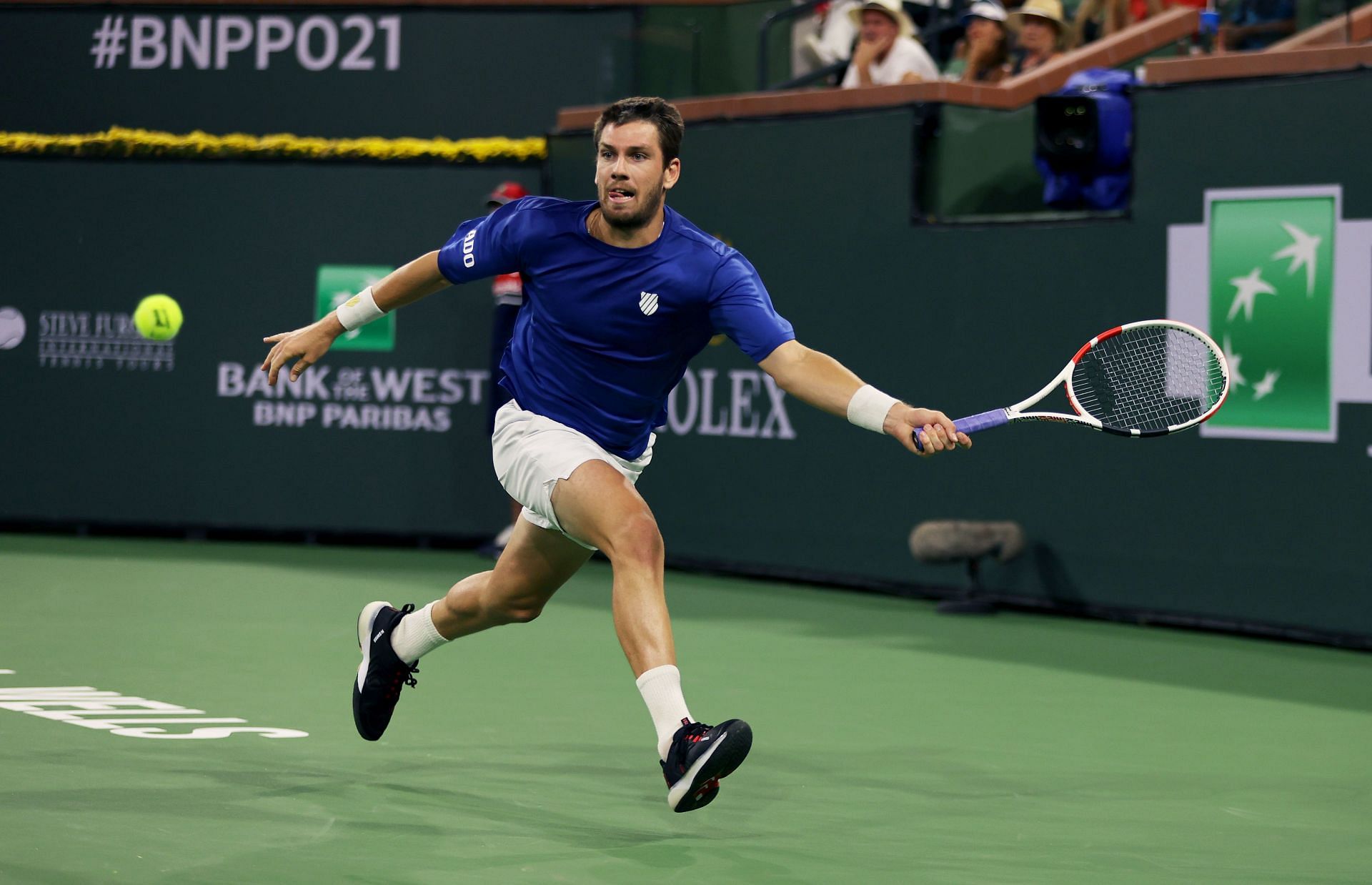 Cameron Norrie at the 2021 BNP Paribas Open.