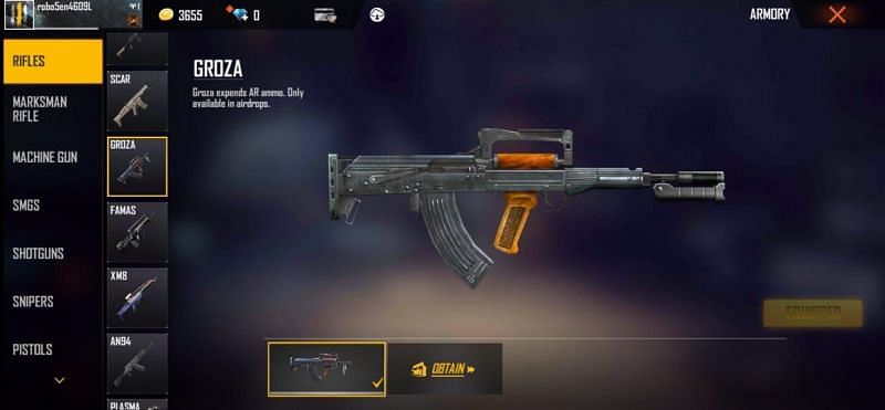 Groza (Image via Free Fire MAX)