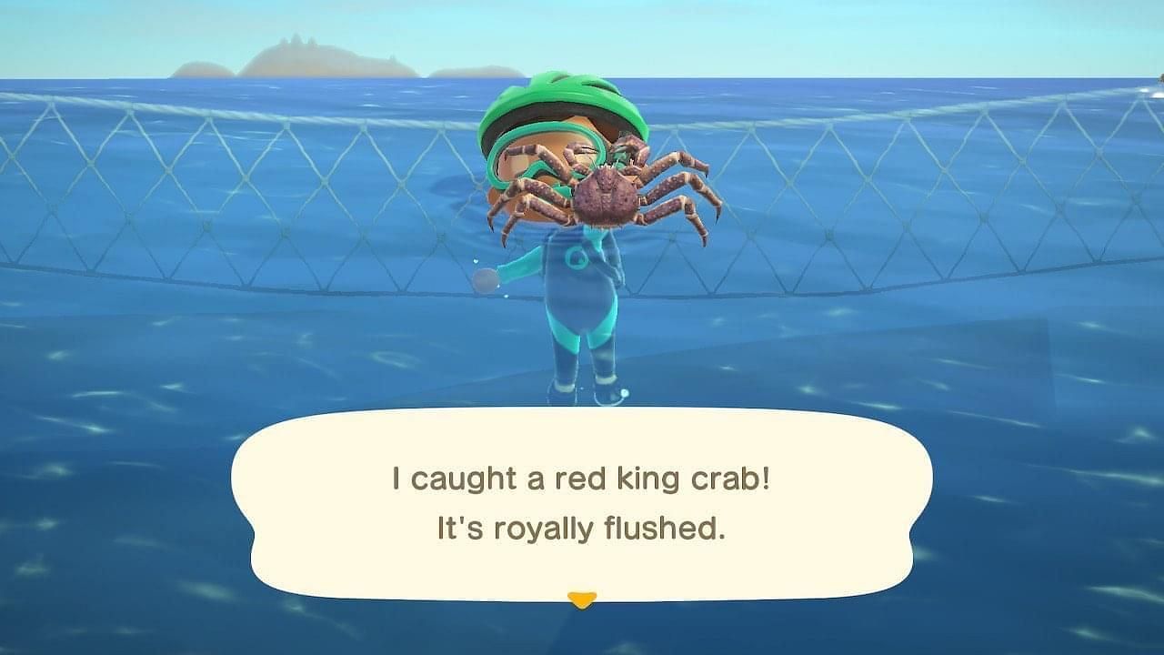 Red king crab in Animal Crossing (Image via Nintendo)