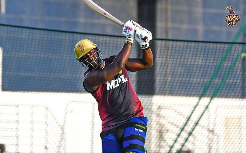 Andre Russell during a recent training session [Credits: KKR]