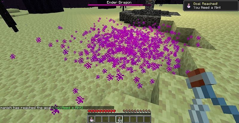 Dragon&#039;s breath in Minecraft (Image via Minecraft)