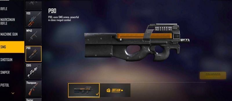 P90 (Image via Free Fire MAX)