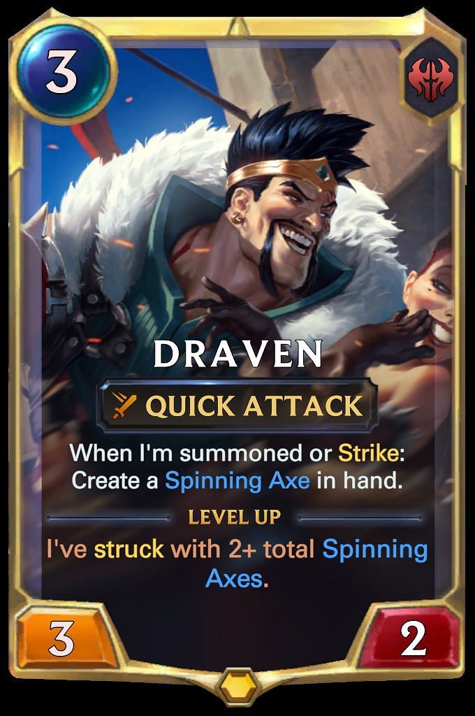 Draven&#039;s health has been reduced from 3 to 2. (Images via Riot Games)