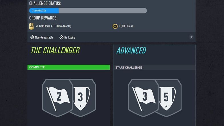 The Challenger SBC can be found under League and Nation Hybdrid. (Images via FIFA 22)