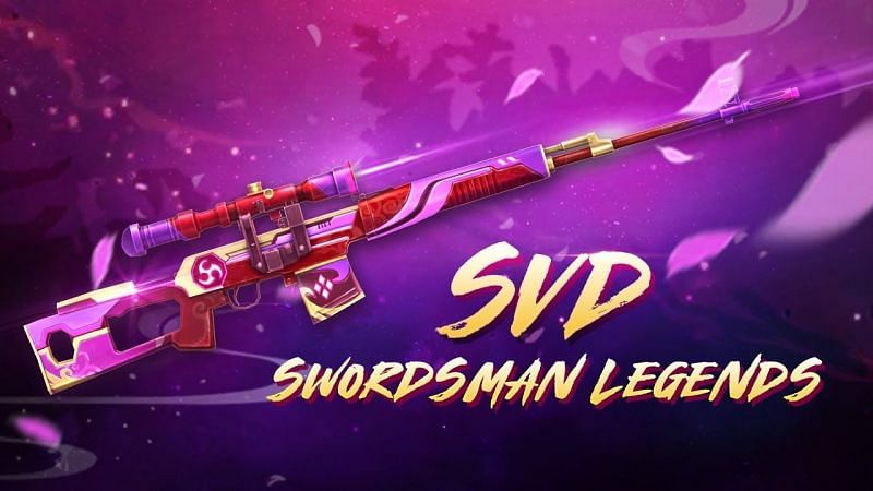 The Swordsman Legends SVD skin in Free Fire (Image via Garena)