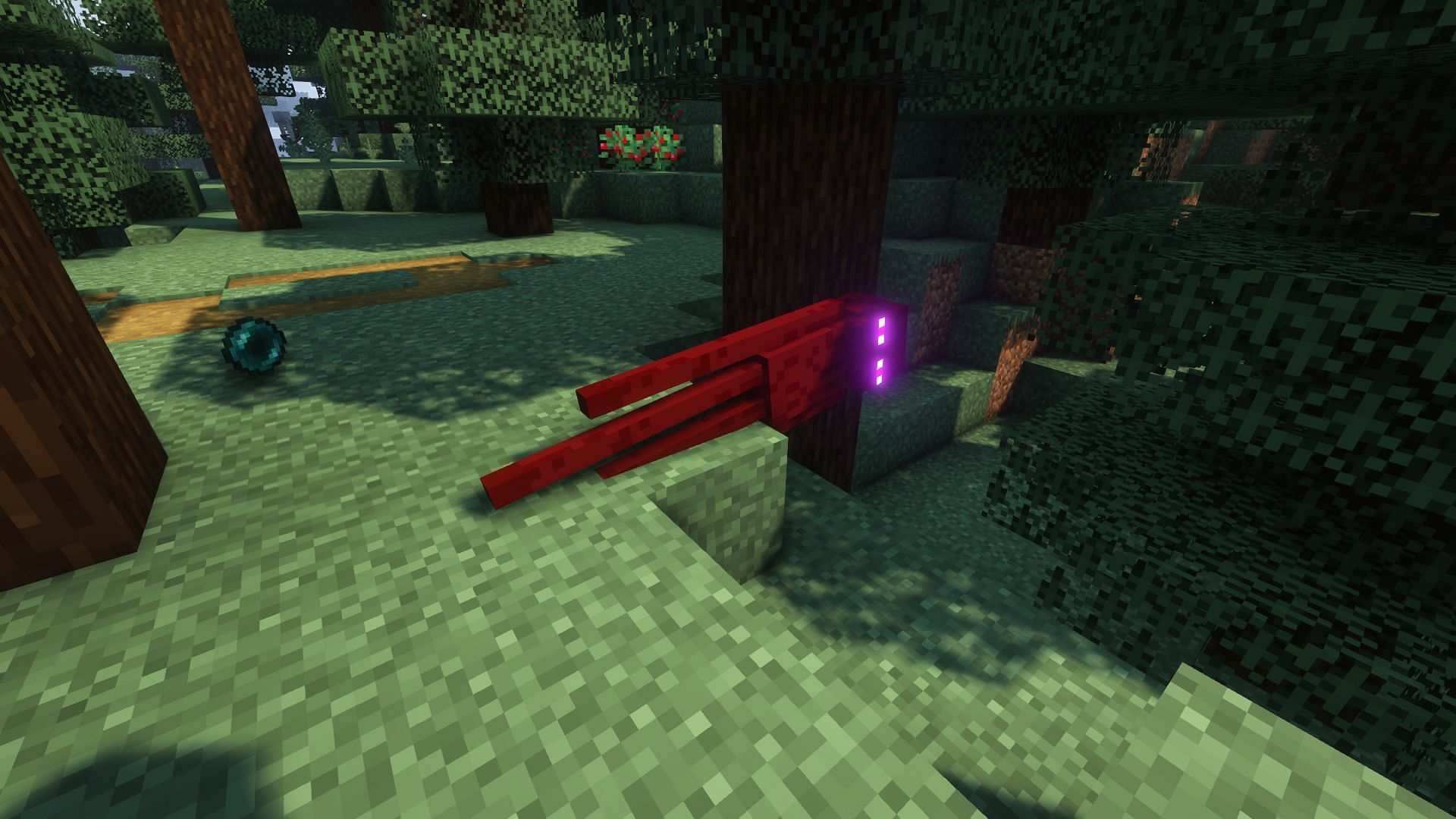 Enderman dropping an ender pearl upon death (Image via Minecraft)