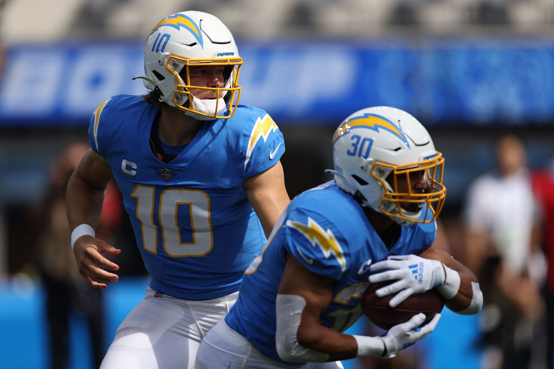 Los Angeles Chargers stars Austin Ekeler and Justin Herbert