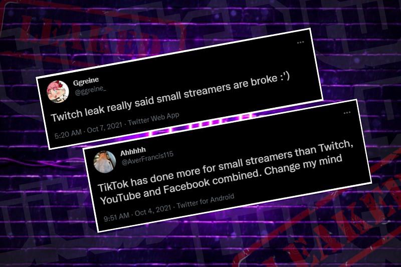 Twitch leaks have led to Twitter users roasting smaller streamers for their low income (Image via Sportskeeda)