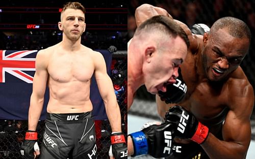 Dan Hooker (left); Colby Covington (center); Kamaru Usman (right)