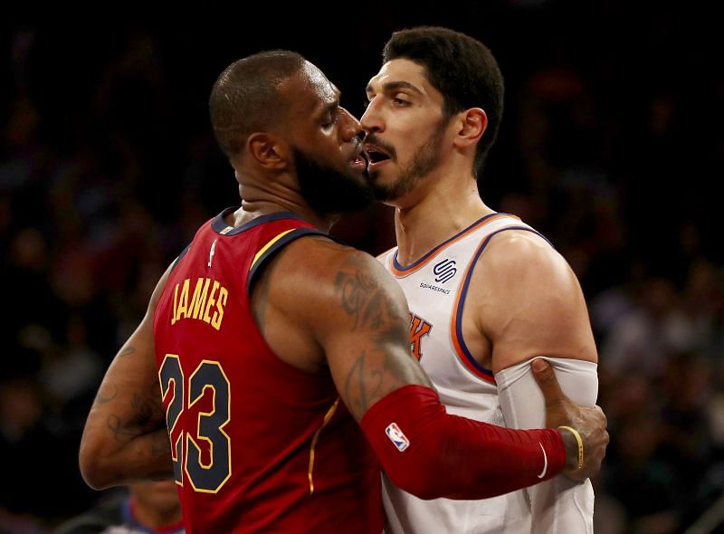 Enes Kanter and LeBron James had an on-court disagreement in 2017