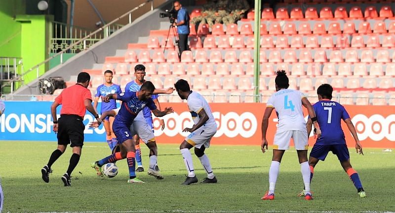 India were forced to use wings in order to get close to scoring against Sri Lanka. (Image: AIFF)