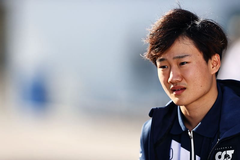Red Bull Racing Honda junior driver Yuki Tsunoda of Japan who currently races with Scuderia AlphaTauri at the Istanbul circuit in Turkey. (Photo by Mark Thompson/Getty Images)