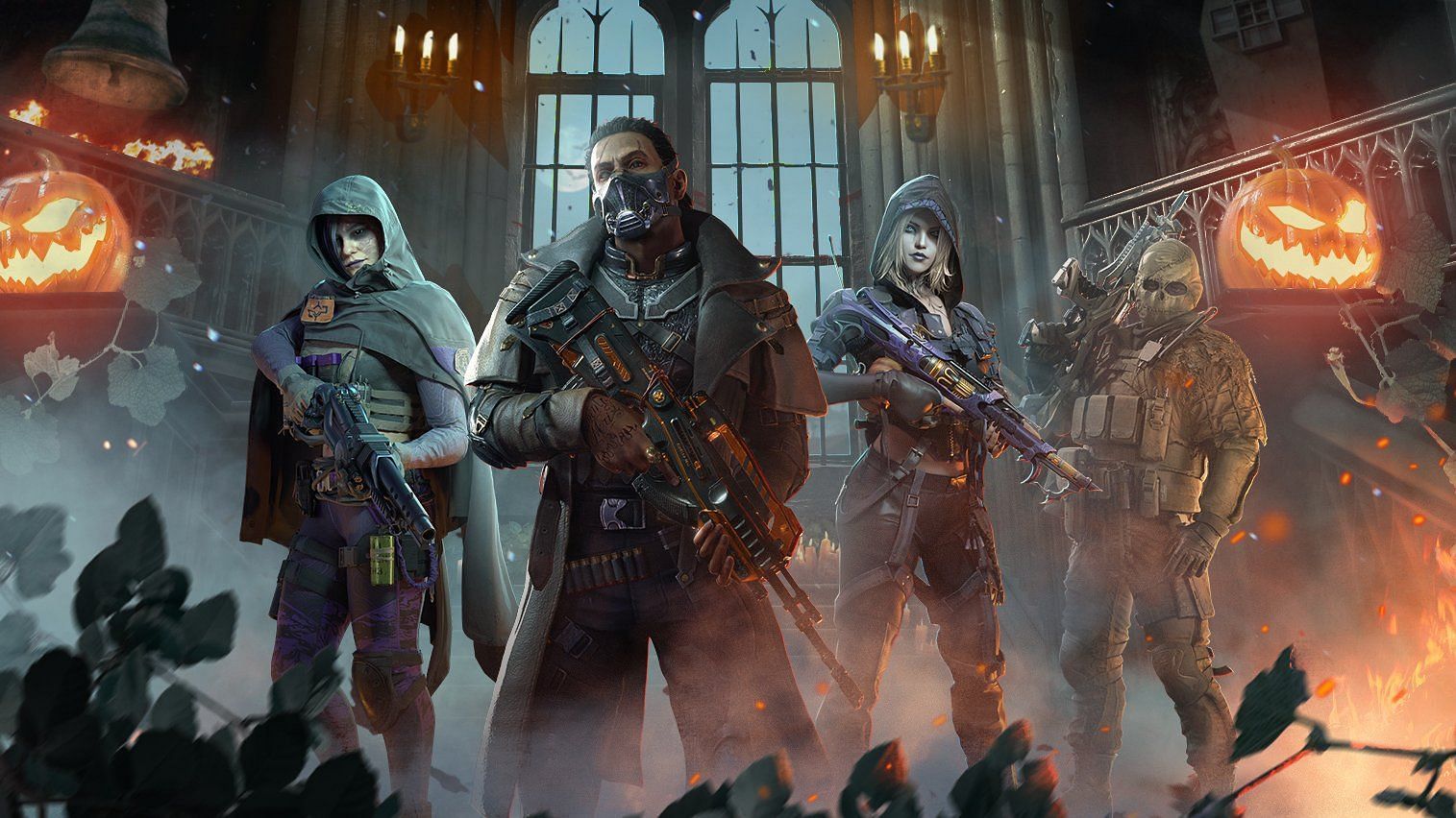 The four main Halloween themed Operator skins that players can unlock from the premium Season 9 Battle Pass in COD Mobile (Image via Activision)