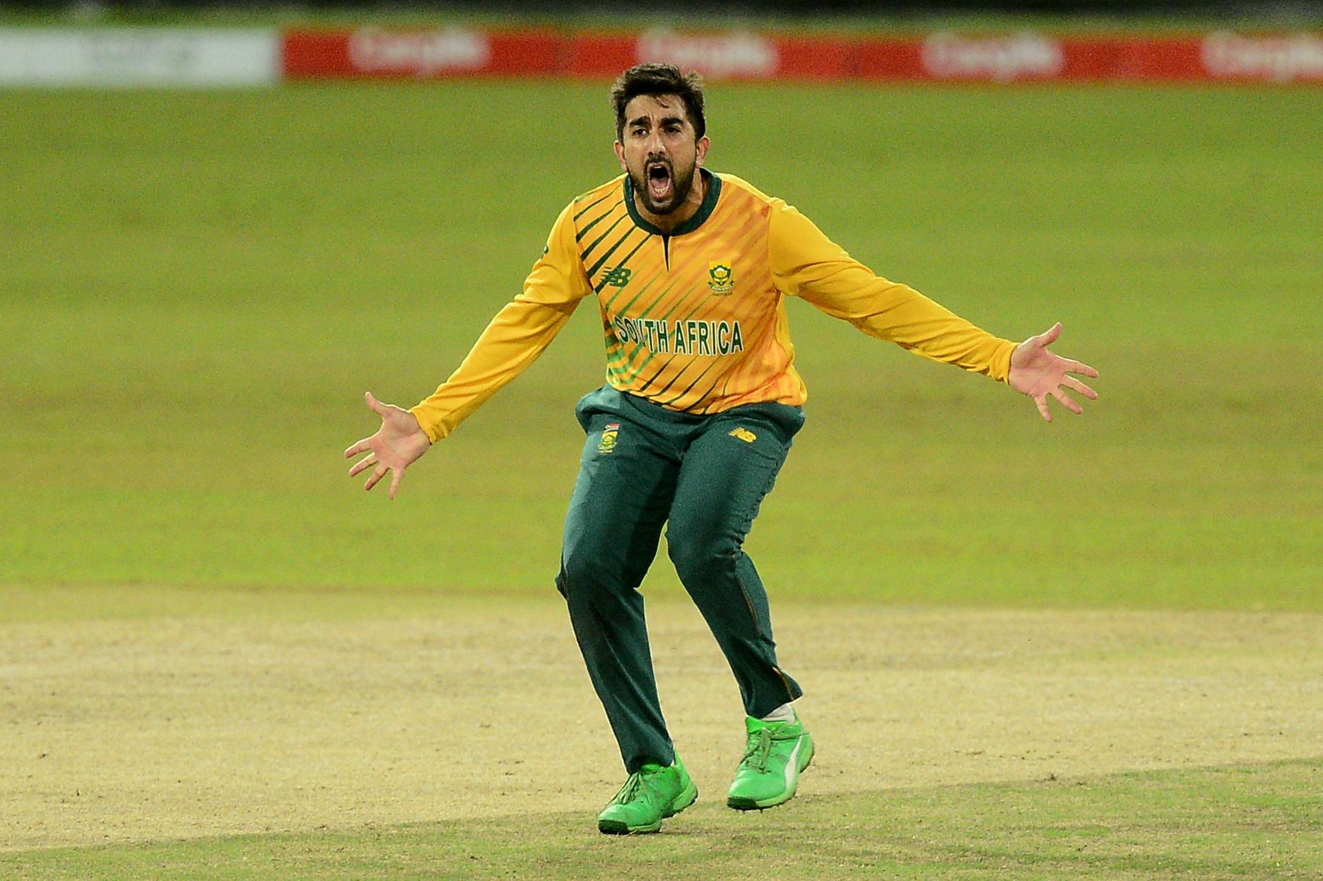 South African left-arm spinner Tabraiz Shamsi. Pic: Getty Images