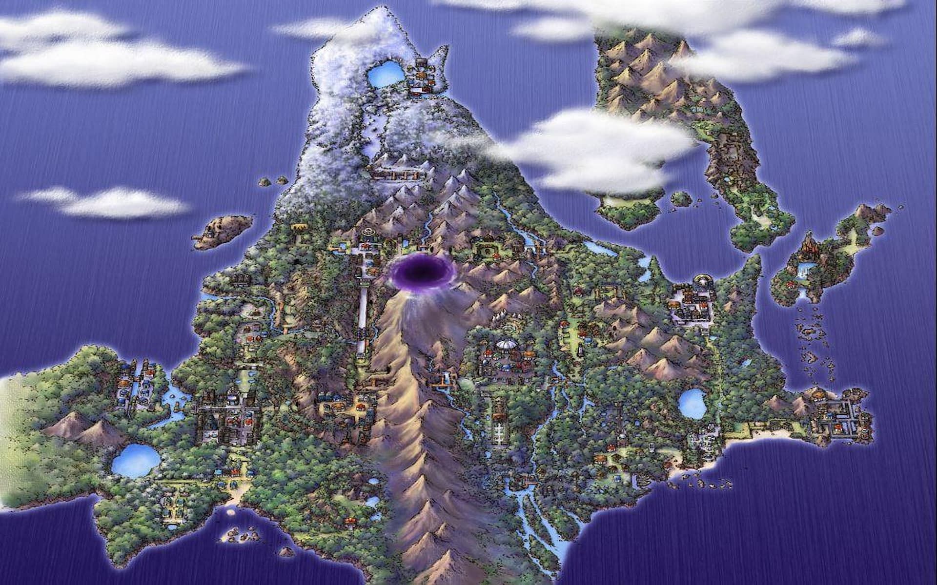 The Sinnoh region (Image via The Pokemon Company)