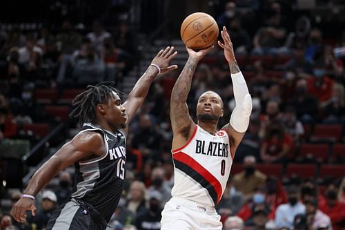 Damian Lillard missed all nine 3-point attempts during the Sacramento Kings v Portland Trail Blazers game